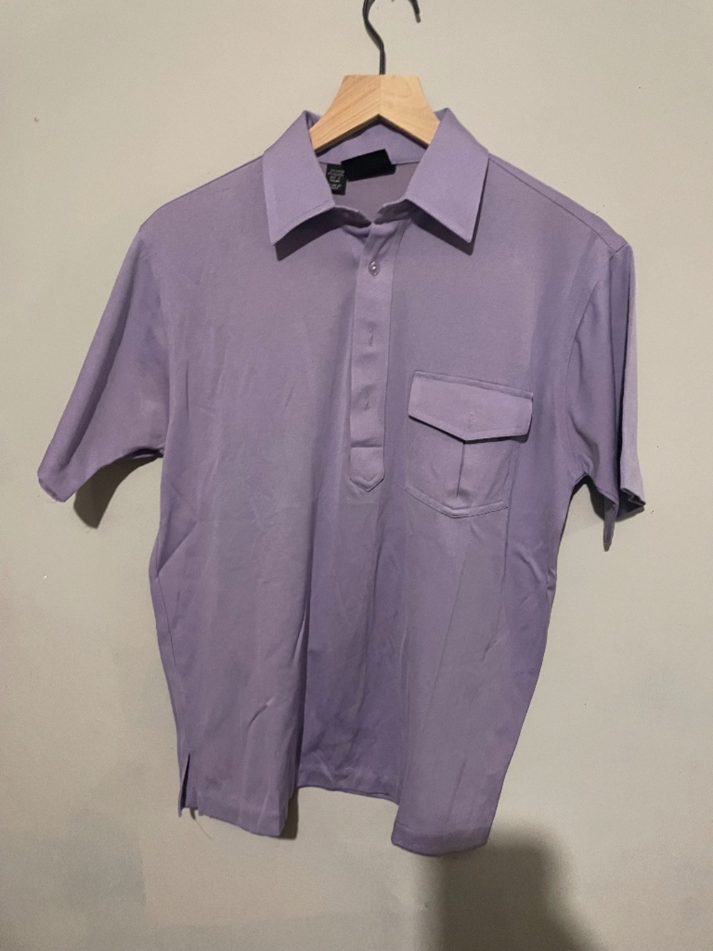 Robert Bruce Cotton, where it counts vintage lavender men’s medium polo shirt